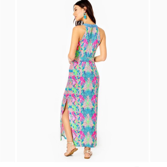 EUC (Worn Once) Lilly Pulitzer Monterrey Maxi Dress Multi Reeflections Print - Picture 6 of 7